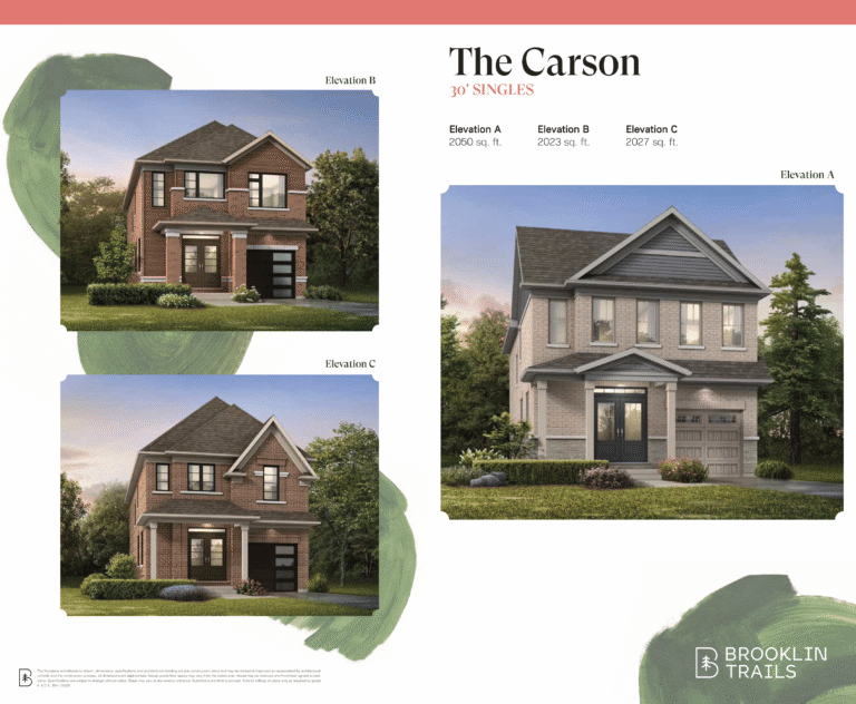 The Carson 30-foot detached home at Brooklin Trails